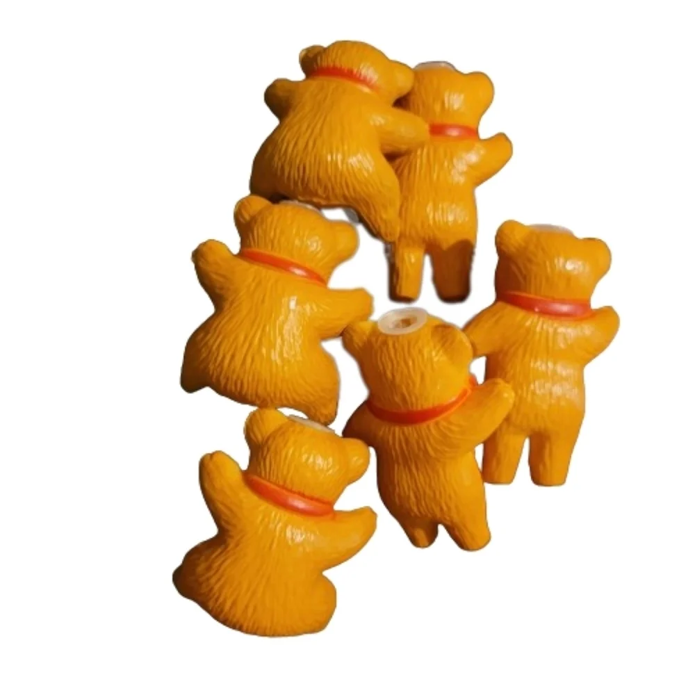 Christmas Bears Wearing Bow Vintage Tree Light Covers Set Of 6 Current Inc.